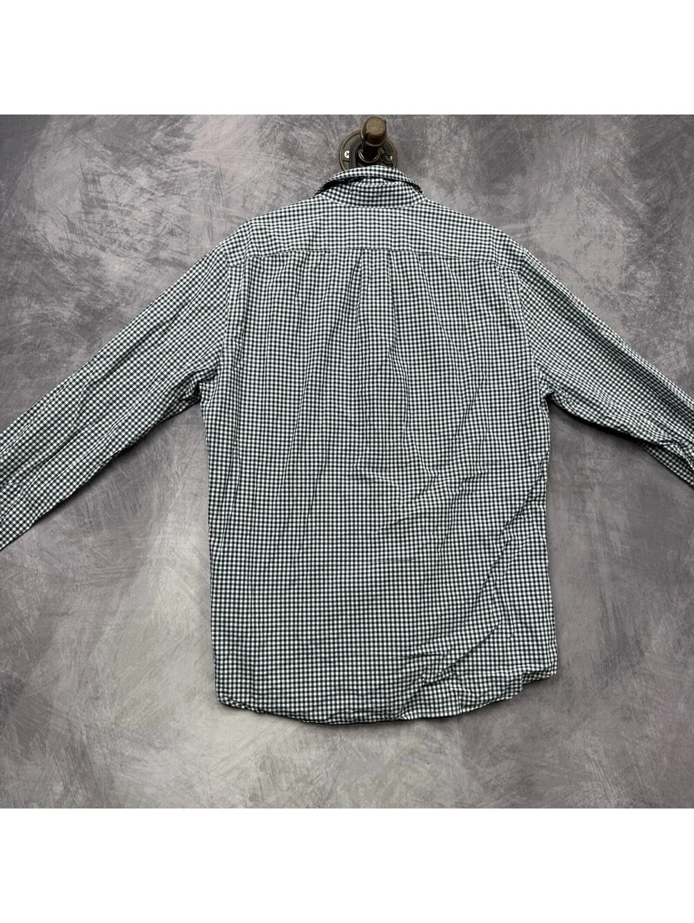 J.Crew Secret Wash Shirt Mens M Blue Plaid Slim Untucked Organic Cotton